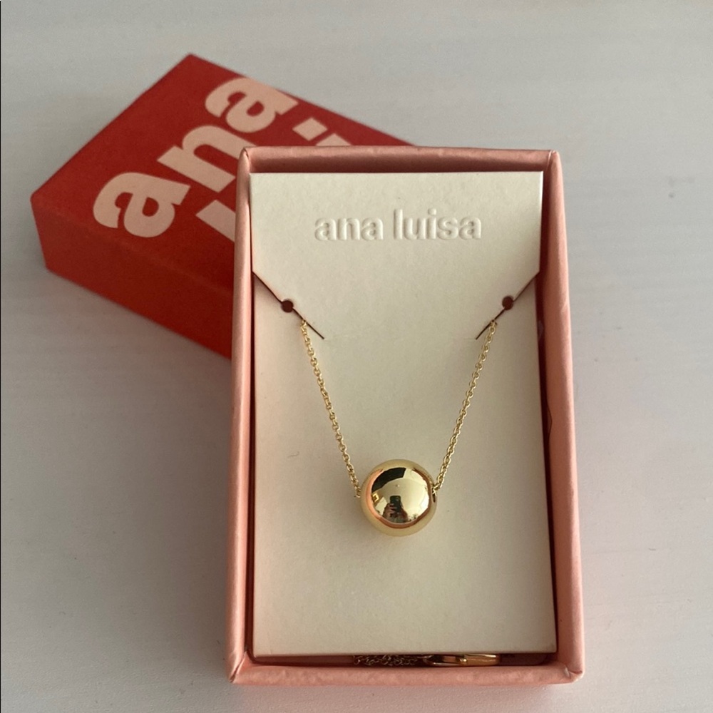 NWT Ana Luisa Enly Mini Gold Pendant Necklace